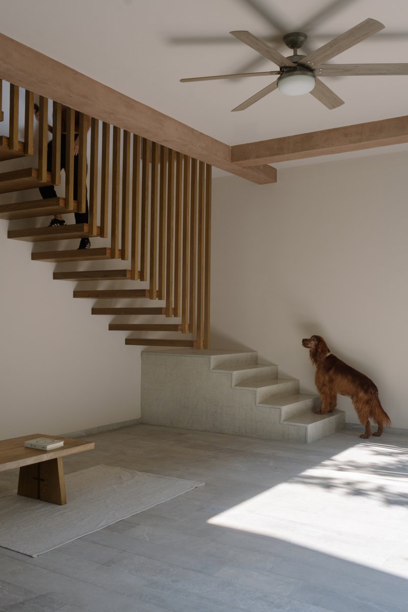 Paseo House of Cantera / Antumbra estudio - Interior Photography, Stairs, Wood, Handrail