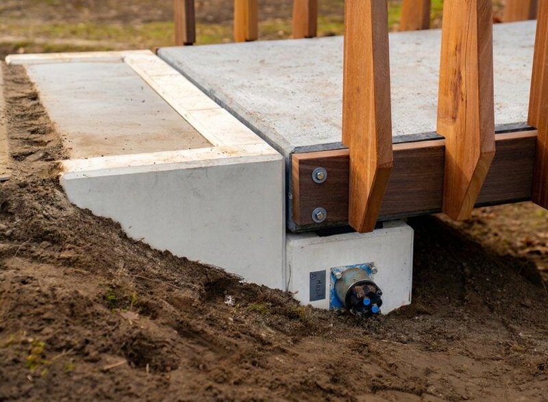 pedestrian bridge recycled concrete