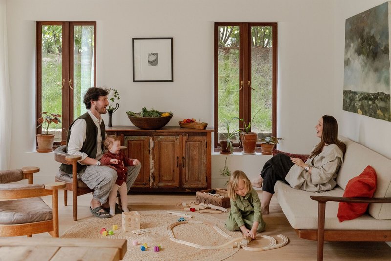 Clay Rise Home / Templeton Ford - Interior Photography, Living Room, Wood, Table, Chair