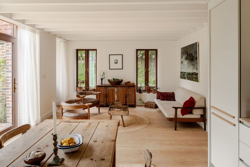 Clay Rise Home / Templeton Ford - Interior Photography, Living Room, Wood, Table, Chair, Door