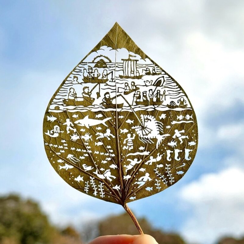 fishermen and the animal world below them